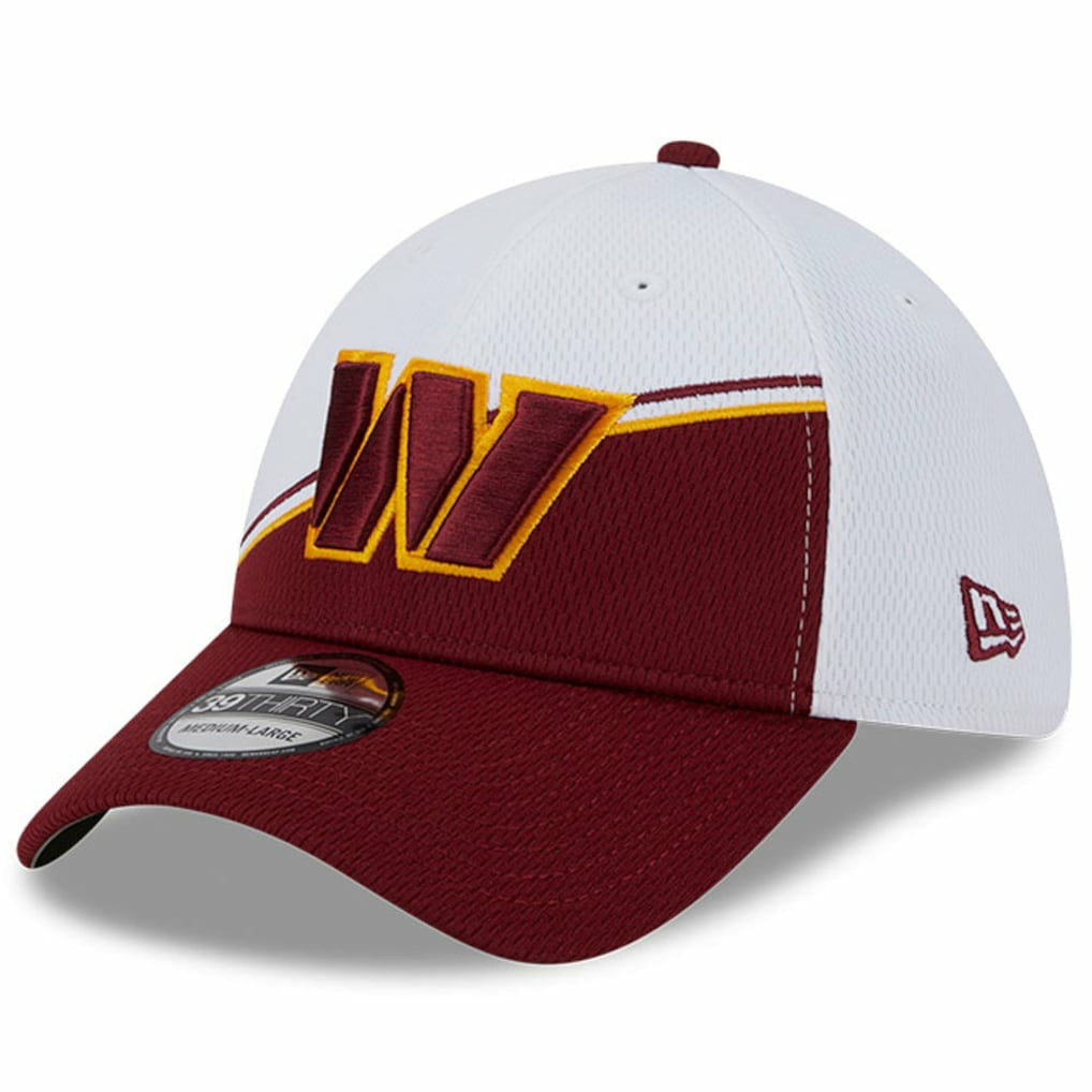 Washington Commanders New Era 2023 Sideline 39THIRTY Flex Hat White/Burgundy - NFL