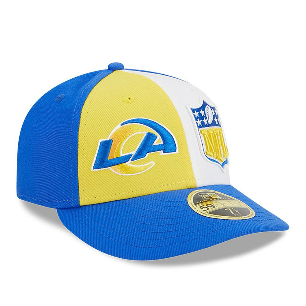 Los Angeles Rams New Era 2023 Sideline Low Profile 59FIFTY Fitted Hat Yellow/Royal - NFL