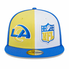 Los Angeles Rams New Era 2023 Sideline 59FIFTY Fitted Hat Gold/Royal - NFL
