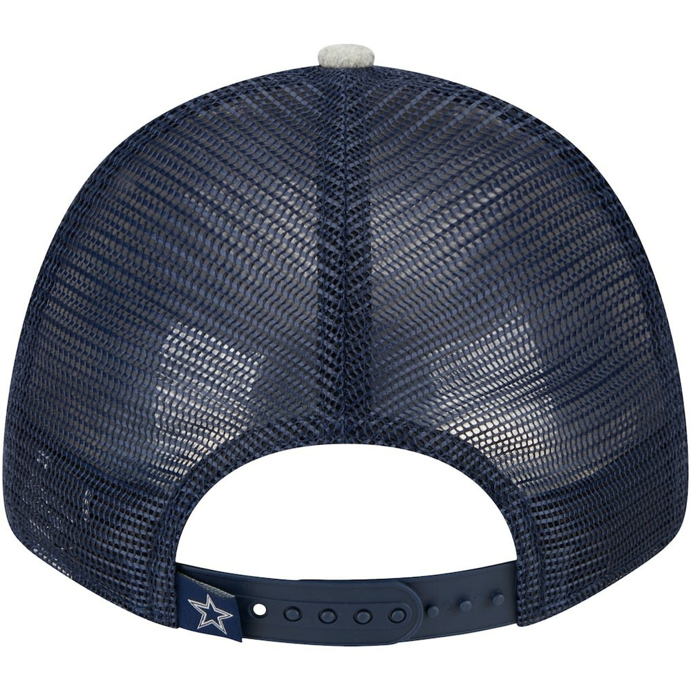 Dallas Cowboys New Era Pop Trucker 9FORTY Adjustable Hat Heather Gray/Navy - NFL