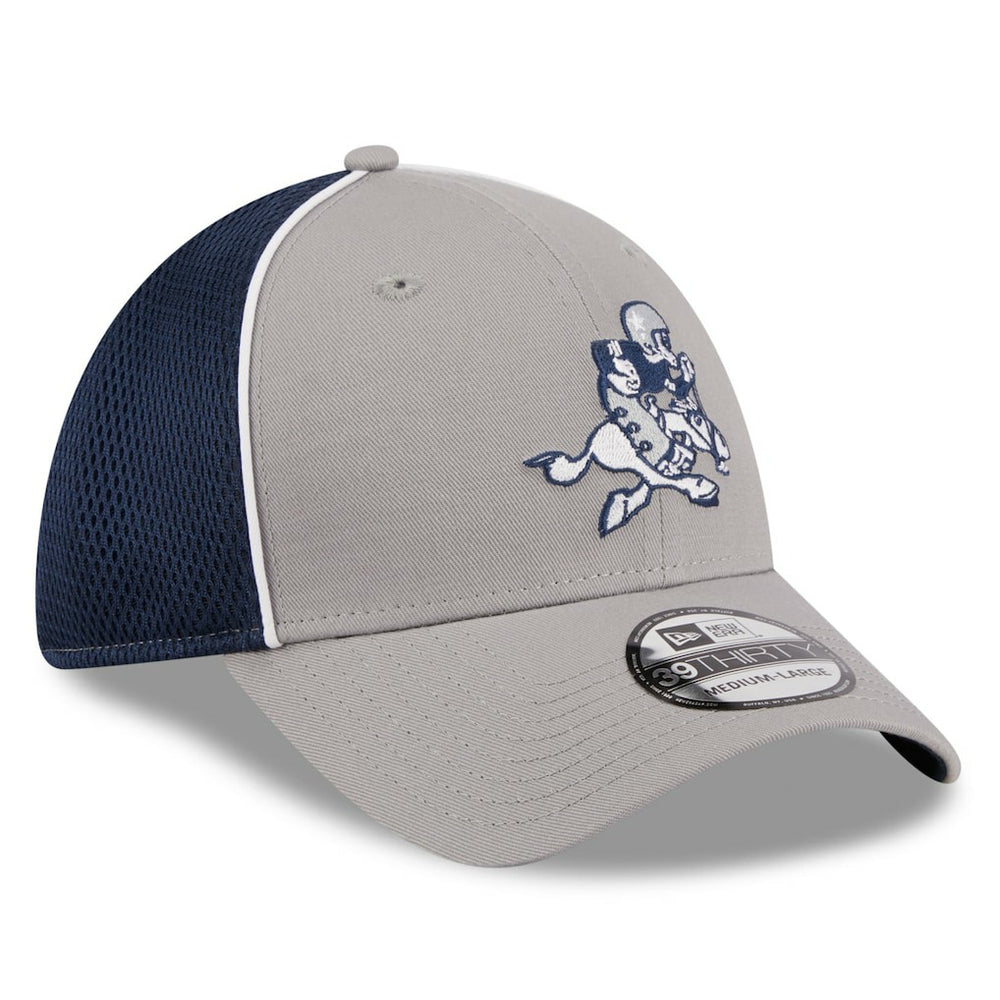 Dallas Cowboys New Era Pipe Retro Joe 39THIRTY Flex Hat Silver/Navy - NFL