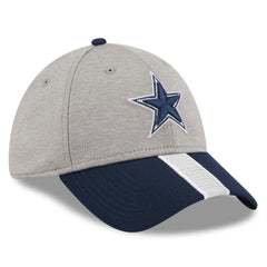 Dallas Cowboys New Era Stripe 39THIRTY Flex Hat Heather Silver - NFL