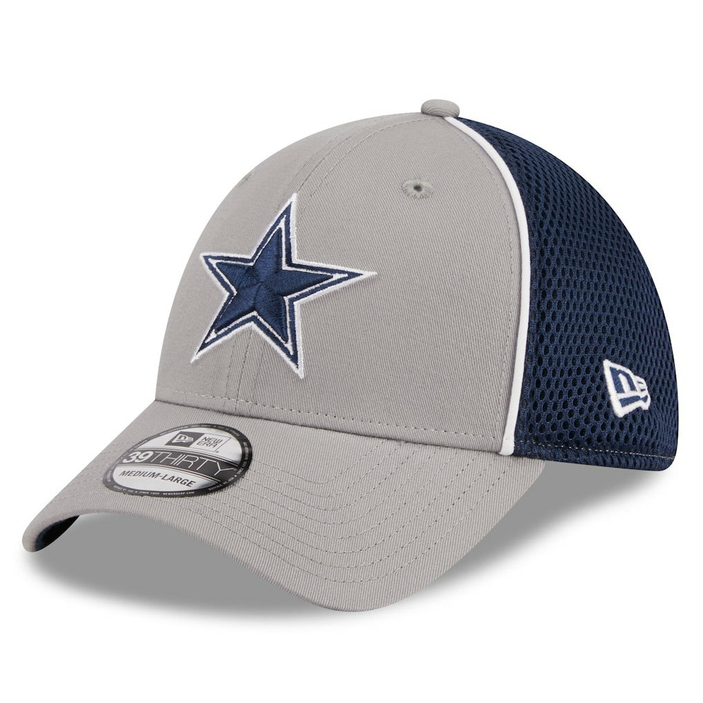 Dallas Cowboys New Era Pipe 39THIRTY Flex Hat Gray - NFL