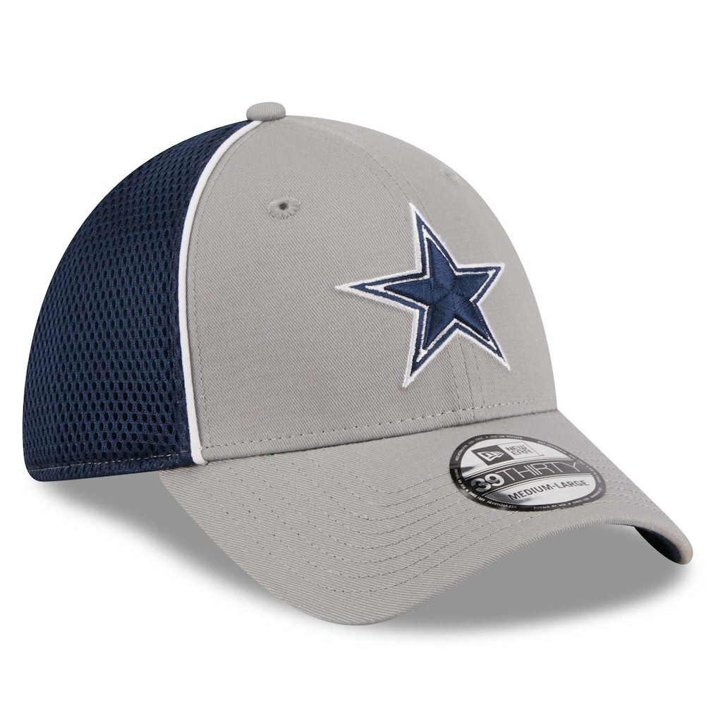 Dallas Cowboys New Era Pipe 39THIRTY Flex Hat Gray - NFL