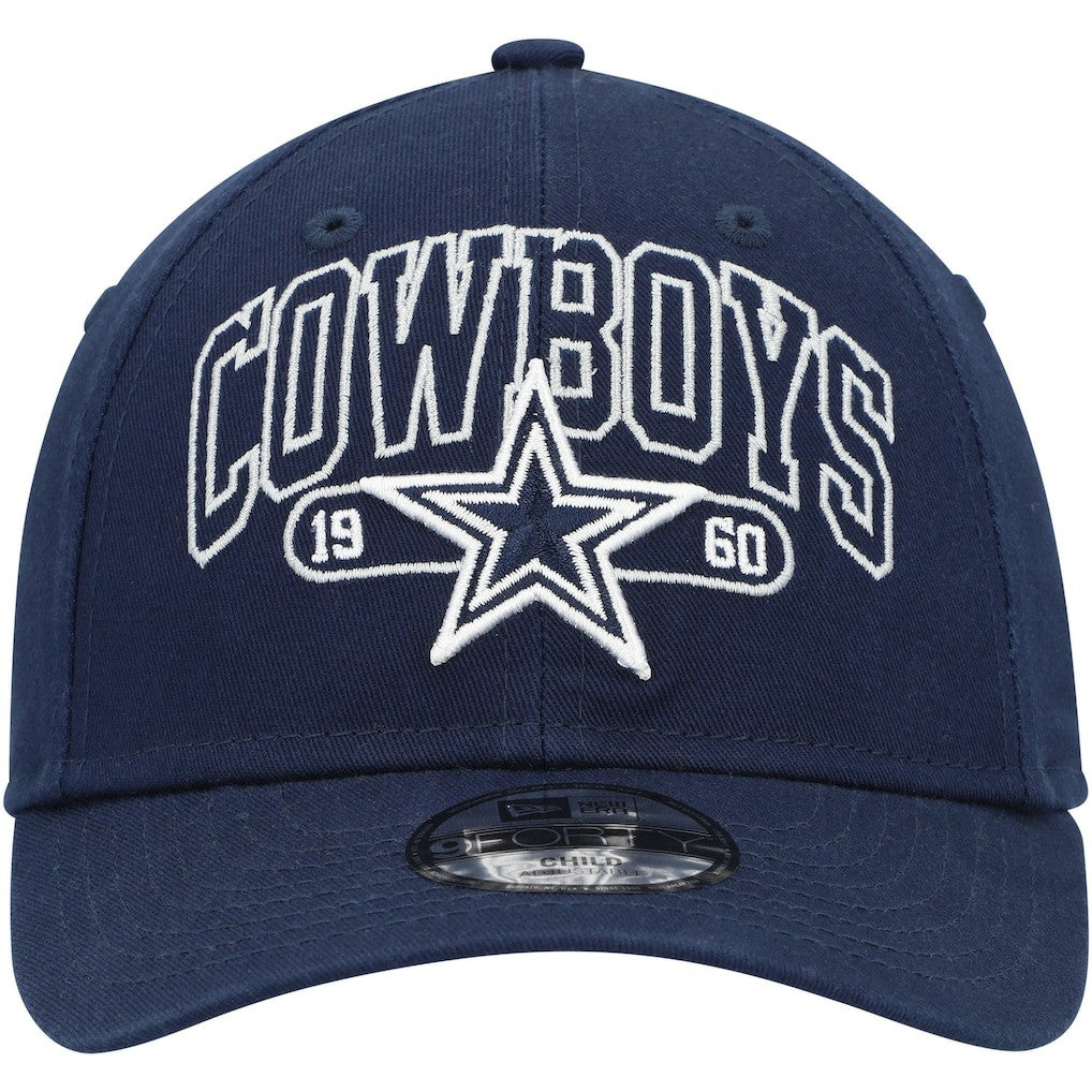 Dallas Cowboys New Era Preschool Outline 9FORTY Adjustable Hat Navy - NFL