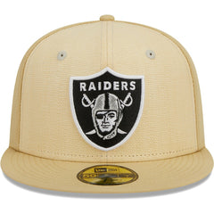 Las Vegas Raiders New Era Raffia Front 59FIFTY Fitted Hat Khaki - NFL