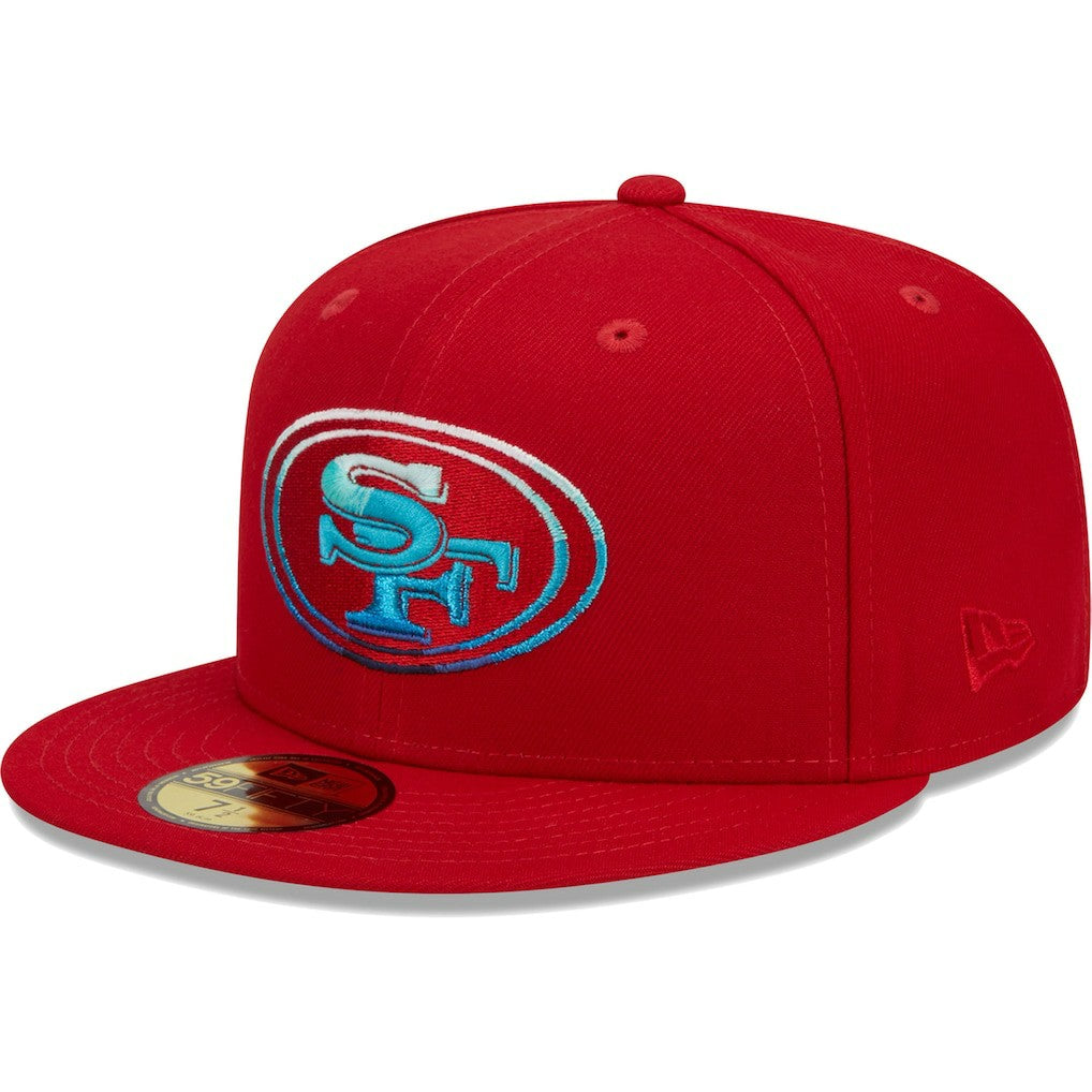 San Francisco 49ers New Era Gradient 59FIFTY Fitted Hat Scarlet - NFL