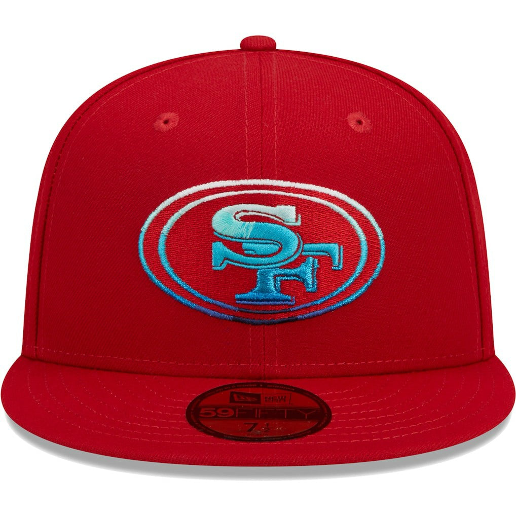San Francisco 49ers New Era Gradient 59FIFTY Fitted Hat Scarlet - NFL