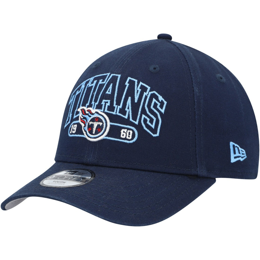 Tennessee Titans New Era Youth Outline 9FORTY Adjustable Hat Navy - NFL