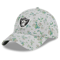 Las Vegas Raiders New Era Girls Youth Bouquet 9TWENTY Adjustable Hat Gray - NFL