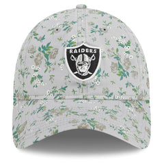 Las Vegas Raiders New Era Girls Youth Bouquet 9TWENTY Adjustable Hat Gray - NFL