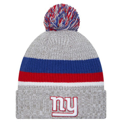 New York Giants New Era Youth Cuffed Knit Hat with Pom Heather Gray - NFL