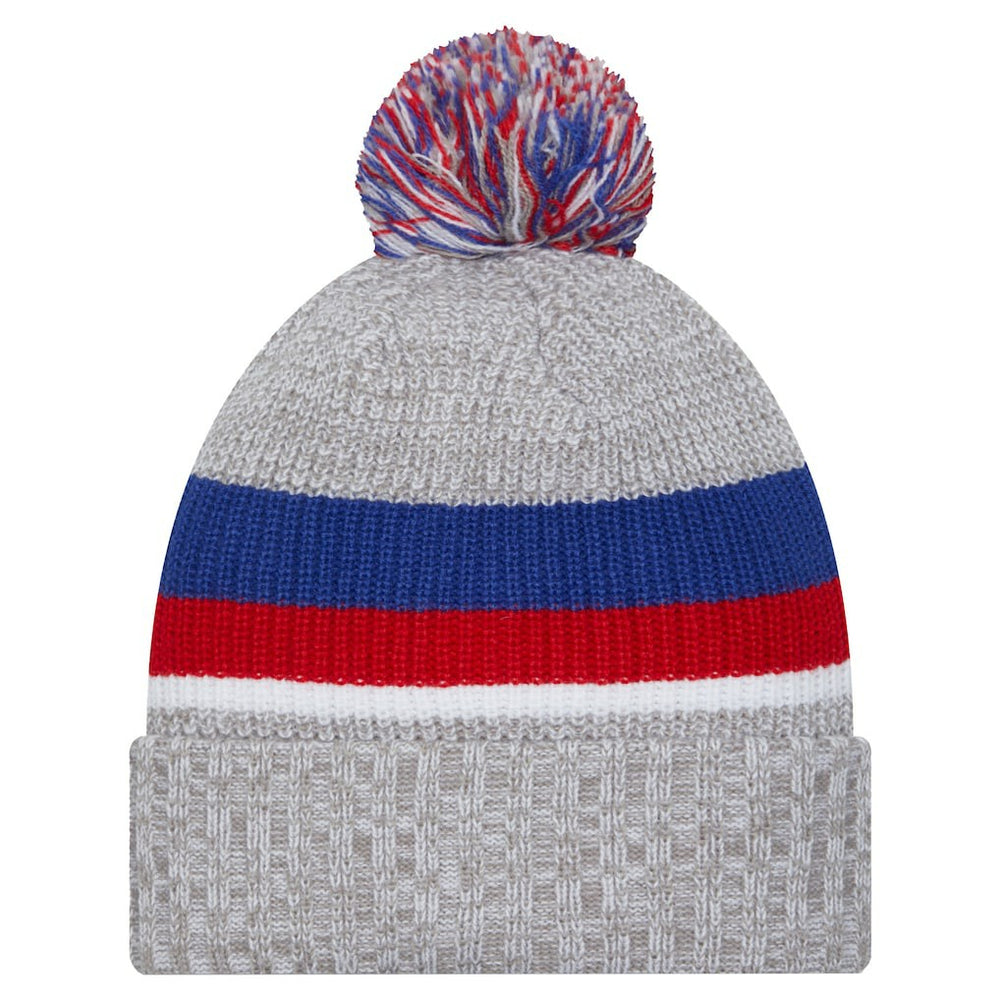 New York Giants New Era Youth Cuffed Knit Hat with Pom Heather Gray - NFL