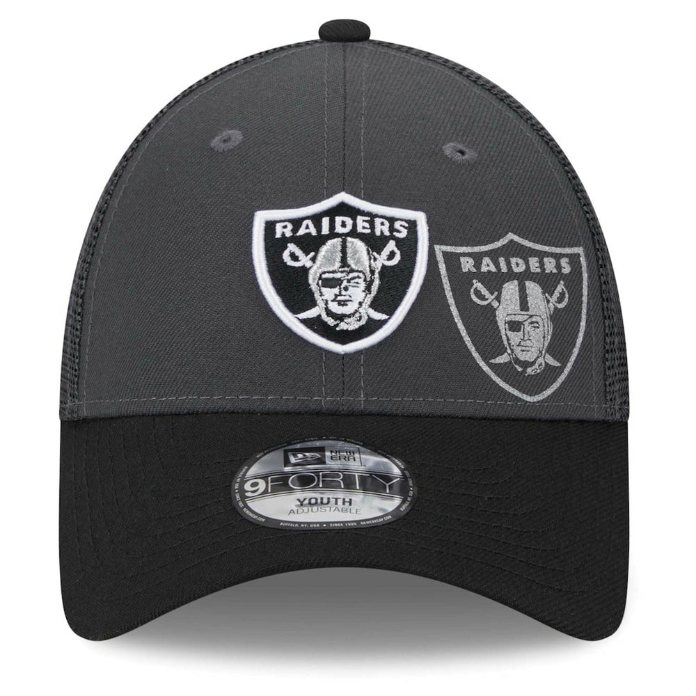 Las Vegas Raiders New Era Preschool Reflect 9FORTY Adjustable Hat Graphite/Black - NFL