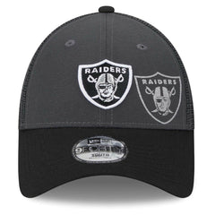 Las Vegas Raiders New Era Preschool Reflect 9FORTY Adjustable Hat Graphite/Black - NFL