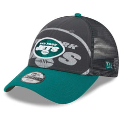 New York Jets New Era Preschool Reflect 9FORTY Adjustable Hat Graphite/Green - NFL