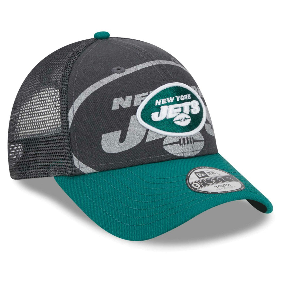 New York Jets New Era Preschool Reflect 9FORTY Adjustable Hat Graphite/Green - NFL