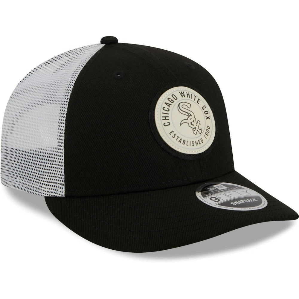 Chicago White Sox New Era Circle Trucker Low Profile 9FIFTY Snapback Hat On Sale