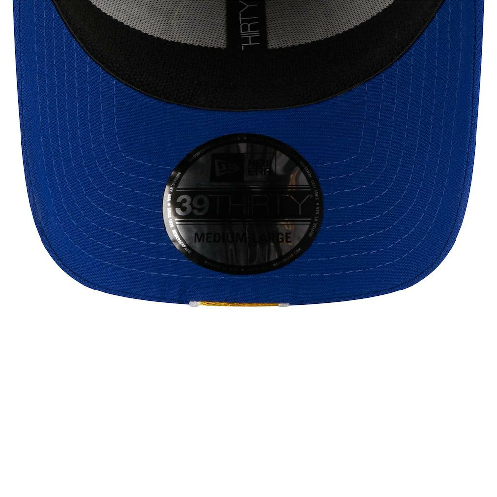 New Era - Golden State Warriors Striped 39THIRTY Flex Hat - Gray/Royal