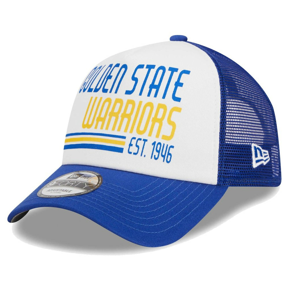 New Era - Golden State Warriors Lift Pass Foam Front Trucker 9FORTY Adjustable Hat - White