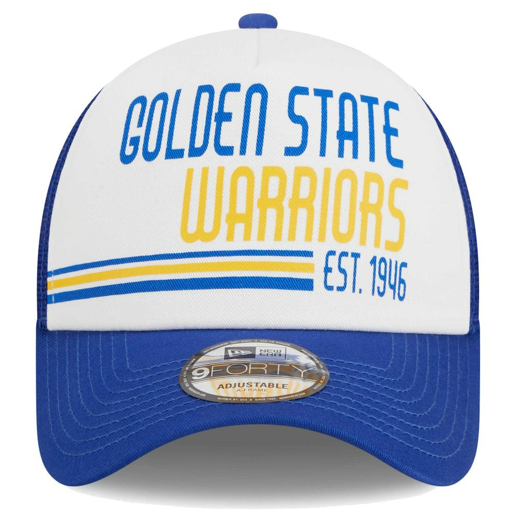 New Era - Golden State Warriors Lift Pass Foam Front Trucker 9FORTY Adjustable Hat - White