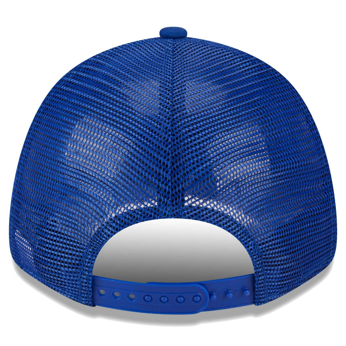 New Era - Golden State Warriors Plate Oversized Patch Trucker 9FORTY Adjustable Hat - Royal
