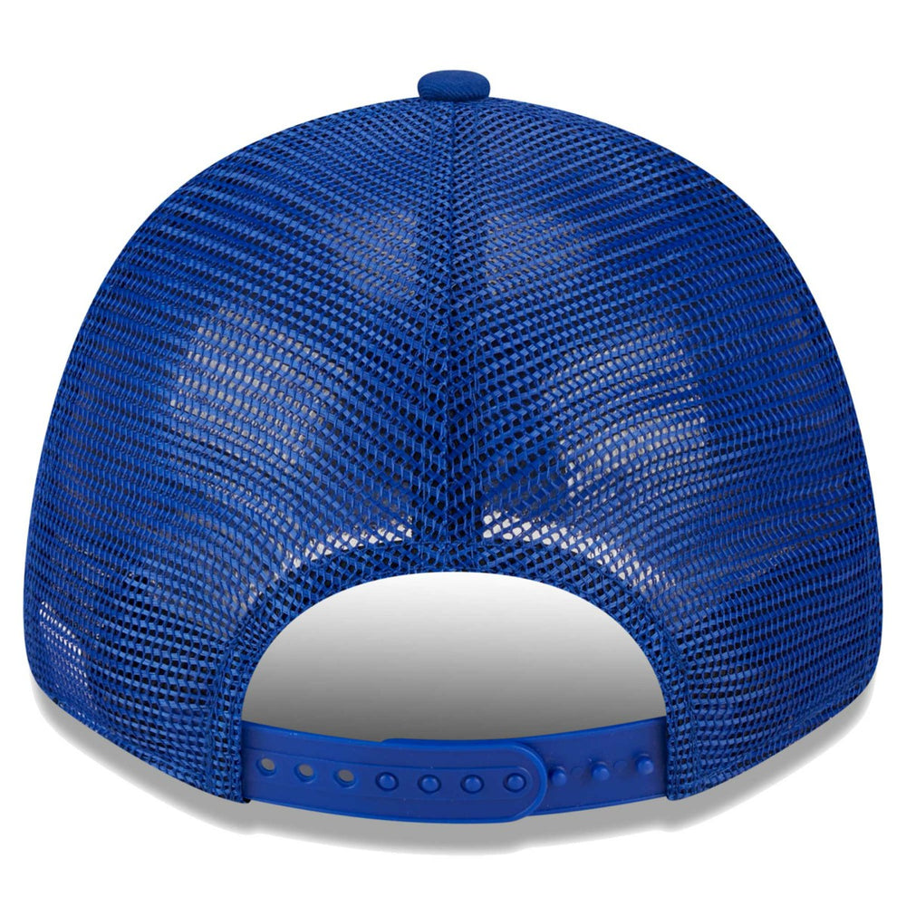 New Era - Golden State Warriors Plate Oversized Patch Trucker 9FORTY Adjustable Hat - Royal