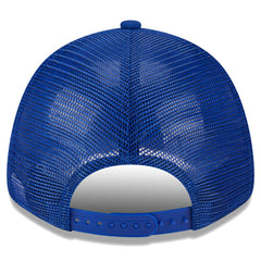 New Era - Golden State Warriors Plate Oversized Patch Trucker 9FORTY Adjustable Hat - Royal