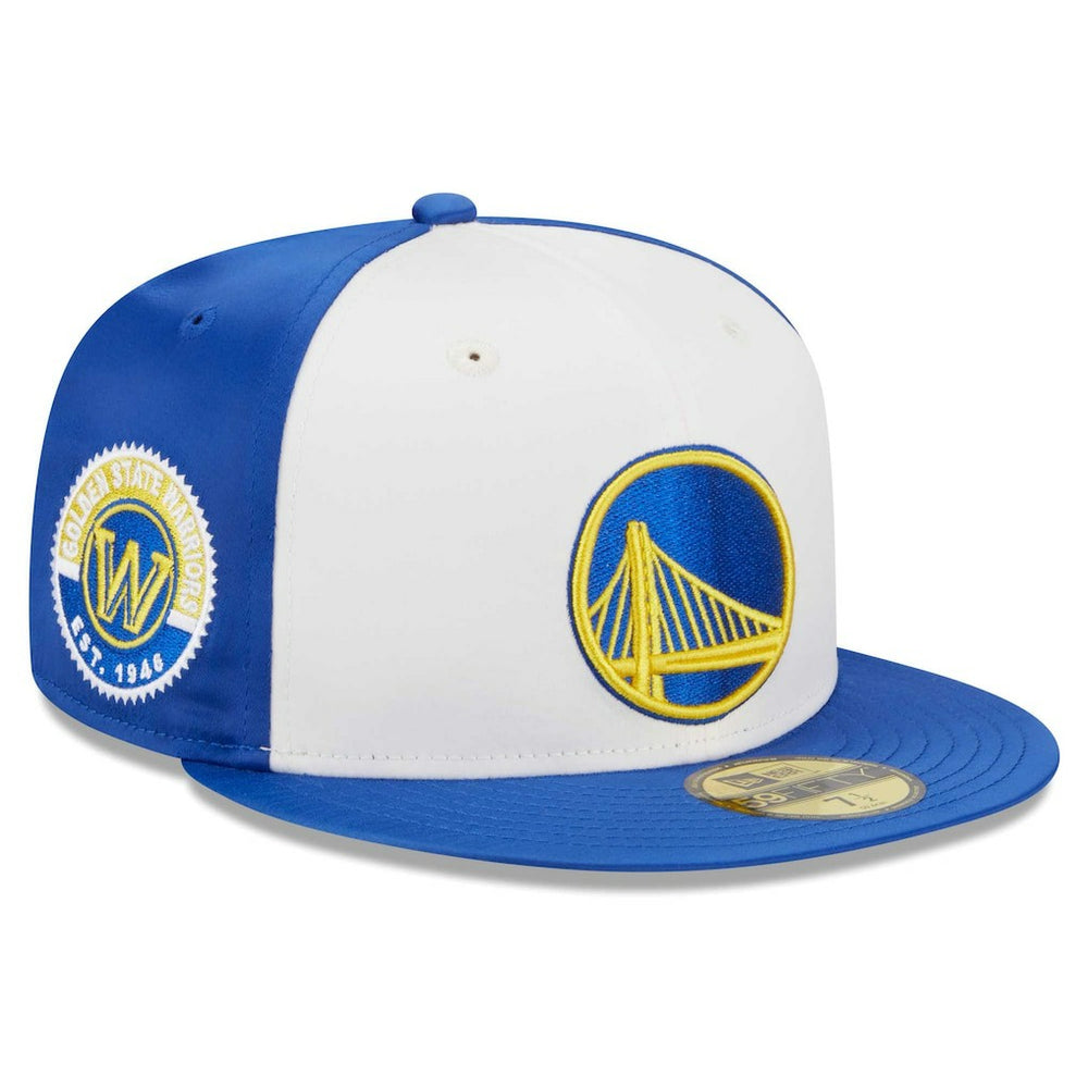 New Era - Golden State Warriors Throwback Satin 59FIFTY Fitted Hat - White