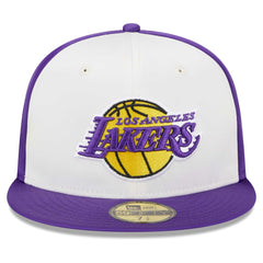 New Era - Los Angeles Lakers Throwback Satin 59FIFTY Fitted Hat - White