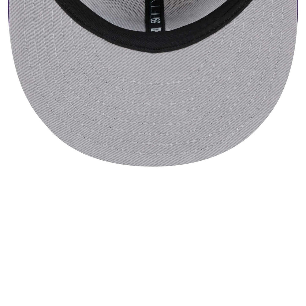 New Era - Los Angeles Lakers Throwback Satin 59FIFTY Fitted Hat - White