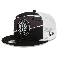 New Era - Brooklyn Nets Tear Trucker 9FIFTY Adjustable Hat - Black/White