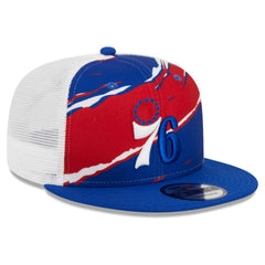 New Era - Philadelphia 76ers Tear Trucker 9FIFTY Adjustable Hat - Royal/White
