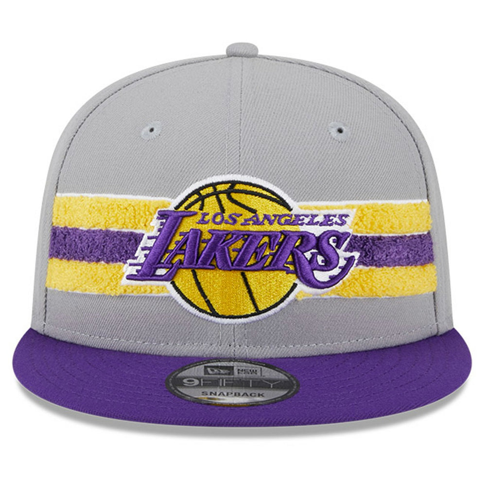 New Era - Los Angeles Lakers Chenille Band 9FIFTY Snapback Hat - Gray