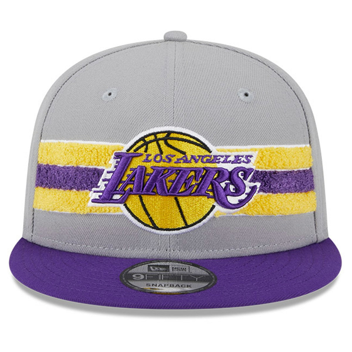New Era - Los Angeles Lakers Chenille Band 9FIFTY Snapback Hat - Gray