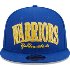 New Era - Golden State Warriors Golden Tall Text 9FIFTY Snapback Hat - Royal