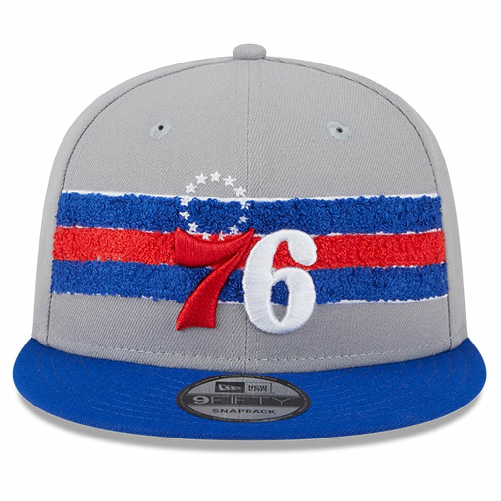 New Era - Philadelphia 76ers Chenille Band 9FIFTY Snapback Hat - Gray