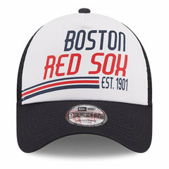 Boston Red Sox New Era Stacked A-Frame Trucker 9FORTY Adjustable Hat Clearance