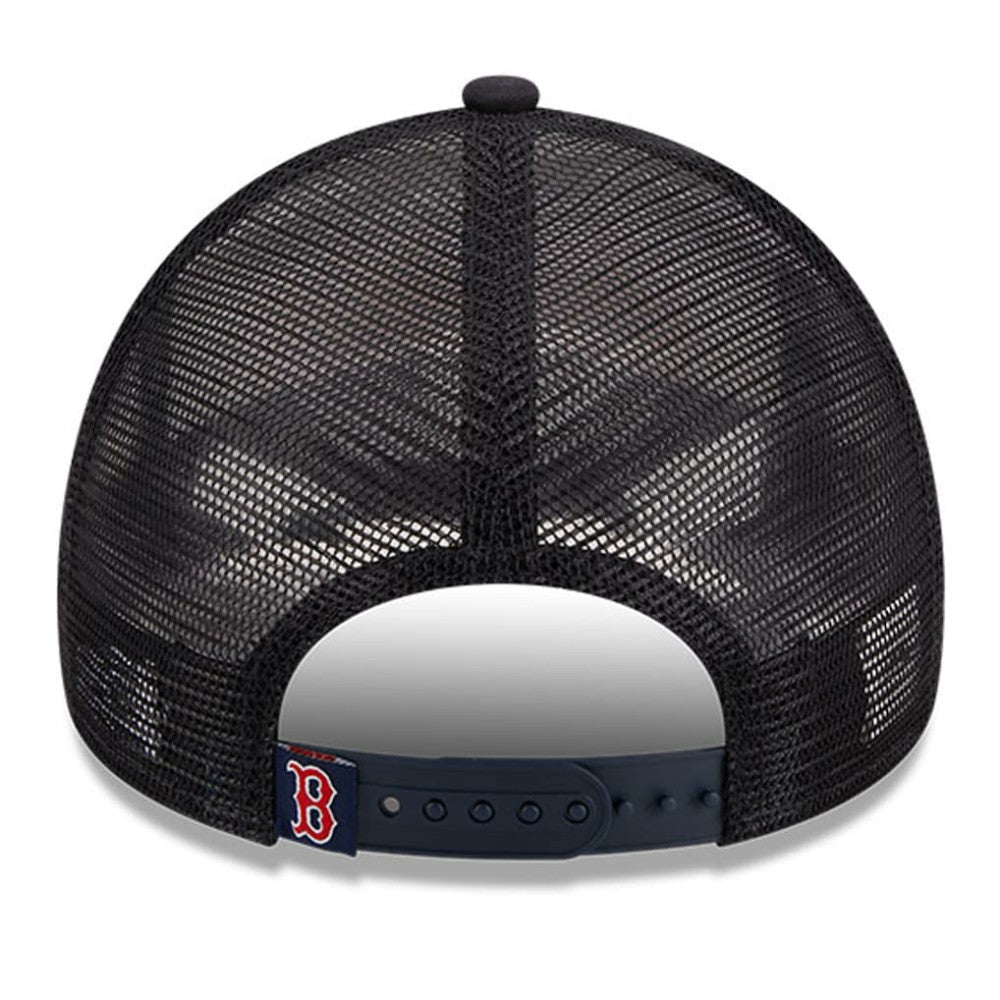 Boston Red Sox New Era Stacked A-Frame Trucker 9FORTY Adjustable Hat Clearance