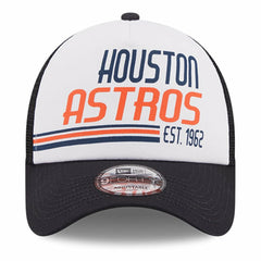 Houston Astros New Era Stacked A-Frame Trucker 9FORTY Adjustable Hat Lifestyle