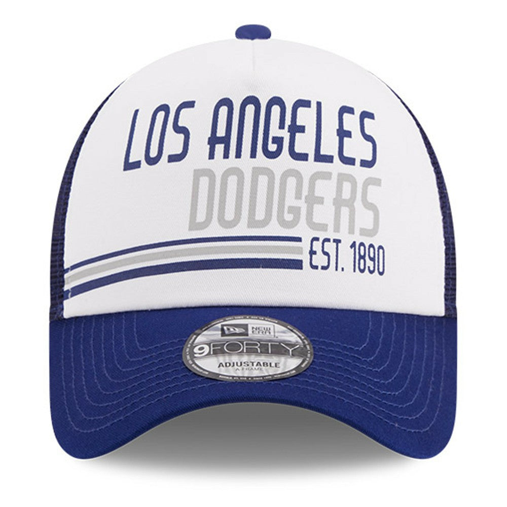 Los Angeles Dodgers New Era Stacked A-Frame Trucker 9FORTY Adjustable Hat Online