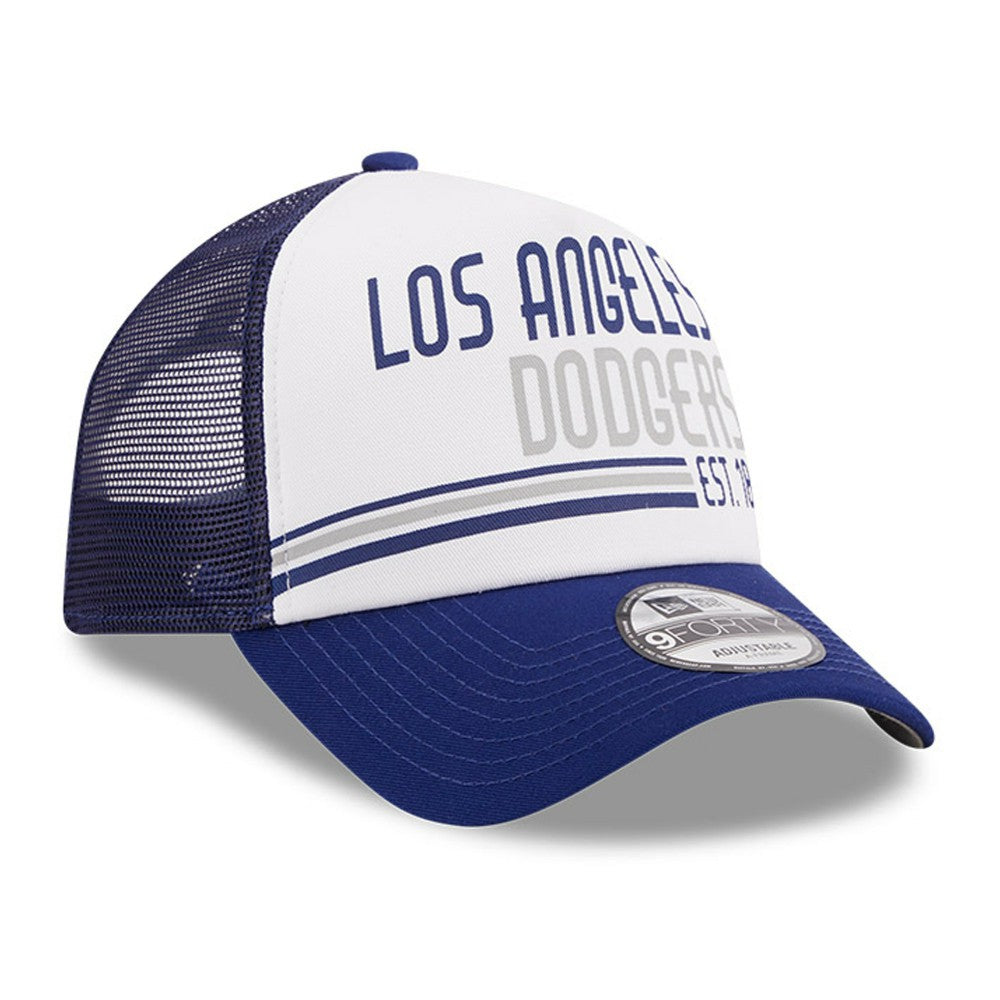 Los Angeles Dodgers New Era Stacked A-Frame Trucker 9FORTY Adjustable Hat Online