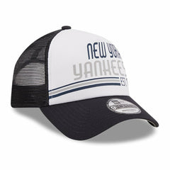 New York Yankees New Era Stacked A-Frame Trucker 9FORTY Adjustable Hat Clearance