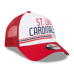 St. Louis Cardinals New Era Stacked A-Frame Trucker 9FORTY Adjustable Hat On Sale