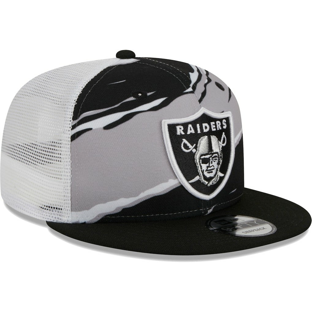 Las Vegas Raiders New Era Tear Trucker 9FIFTY Snapback Hat Black - NFL