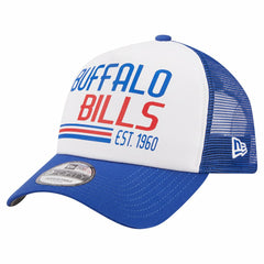 Buffalo Bills New Era Stacked A-Frame Trucker 9FORTY Adjustable Hat White/Royal - NFL