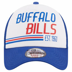 Buffalo Bills New Era Stacked A-Frame Trucker 9FORTY Adjustable Hat White/Royal - NFL