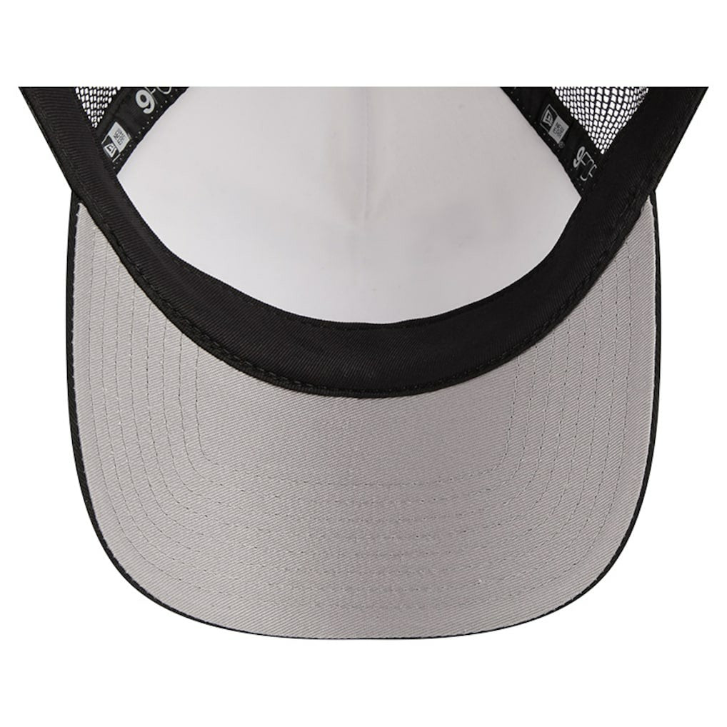 Las Vegas Raiders New Era Stacked A-Frame Trucker 9FORTY Adjustable Hat White/Black - NFL