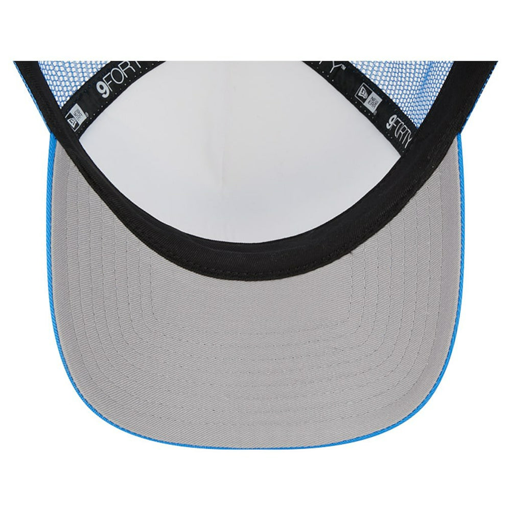 Los Angeles Chargers New Era Stacked A-Frame Trucker 9FORTY Adjustable Hat White/Powder Blue - NFL