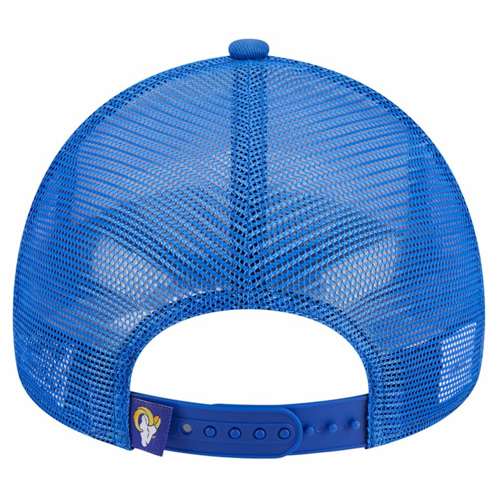 Los Angeles Rams New Era Stacked A-Frame Trucker 9FORTY Adjustable Hat White/Royal - NFL